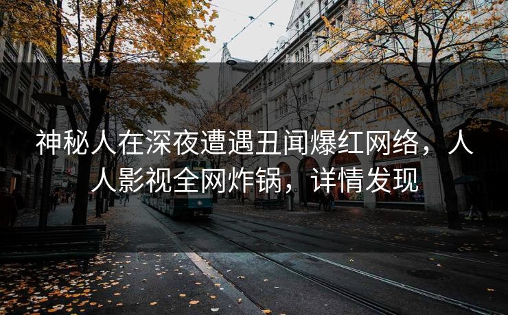 神秘人在深夜遭遇丑闻爆红网络，人人影视全网炸锅，详情发现
